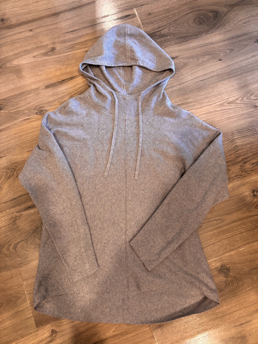 Quince Hooded Turtleneck Sweater in Light Brown